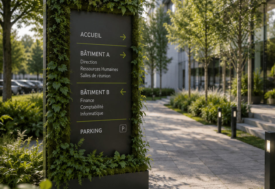 3DS Groupe Signalétique Totem végétal