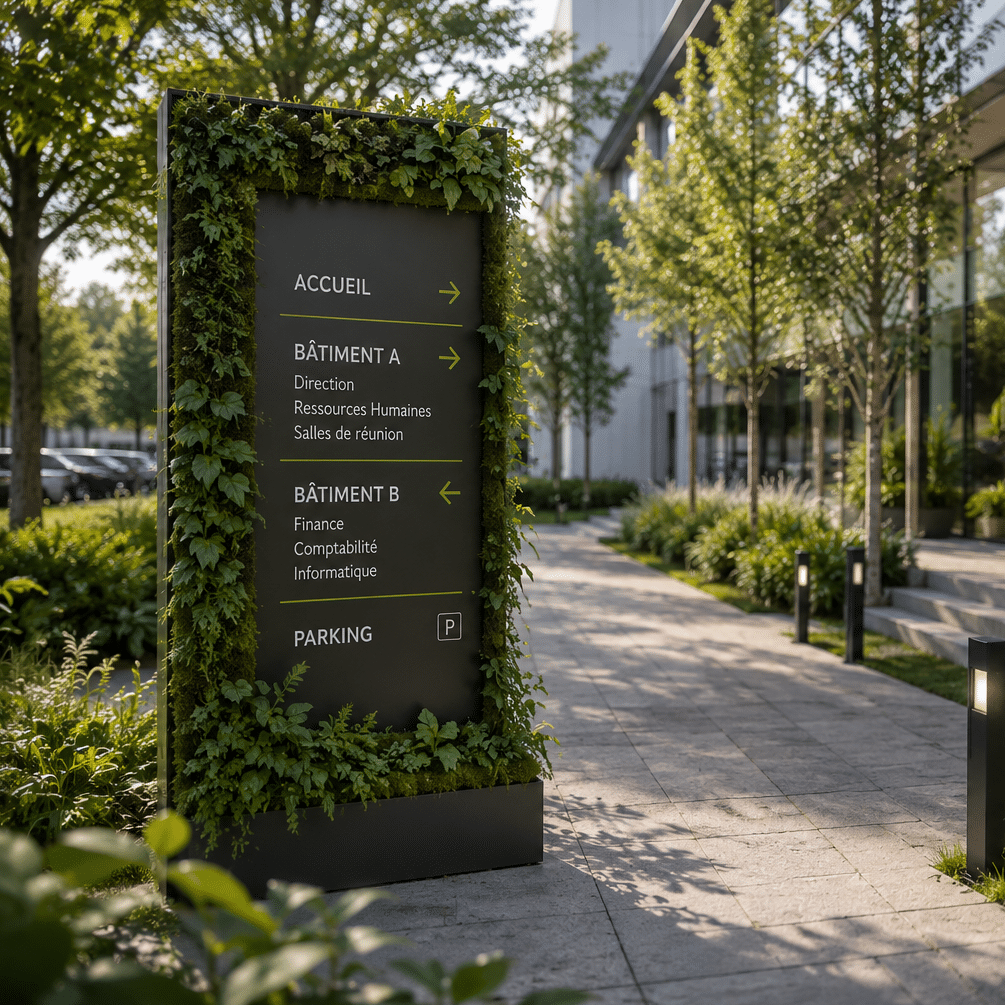 3DS Groupe Signalétique Totem végétal