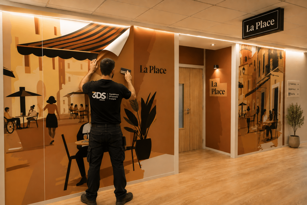 3DS Groupe installation decoration mural
