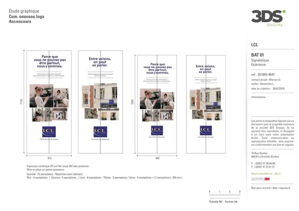 3ds groupe ascenceur lcl signaletique corporate bat
