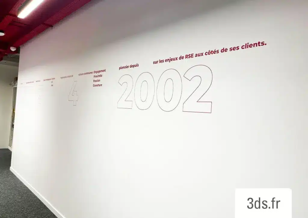 adhesif mur entreprise corporate 3DS Groupe