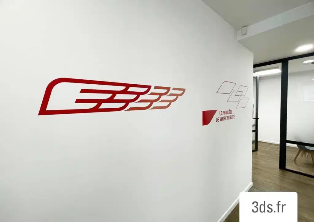 decor mural couloir entreprise 3DS Groupe