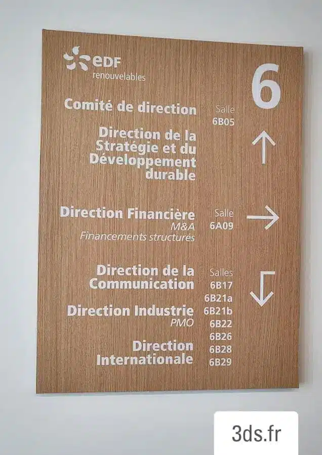 signaletique directionnelle panneaux edf 3ds groupe