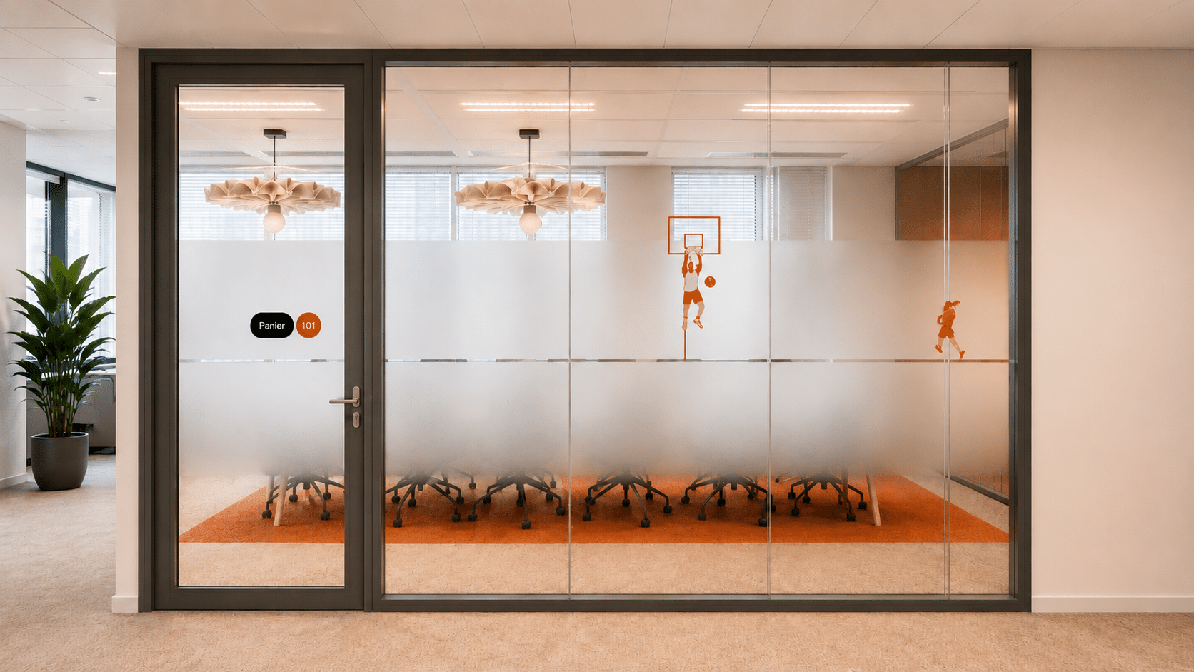 3DS Groupe Orange Vitrophanie sur mesure 16.9