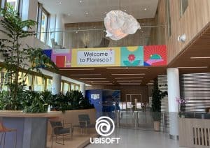 Adhésif corporate hall d'accueil Client UBISOFT
