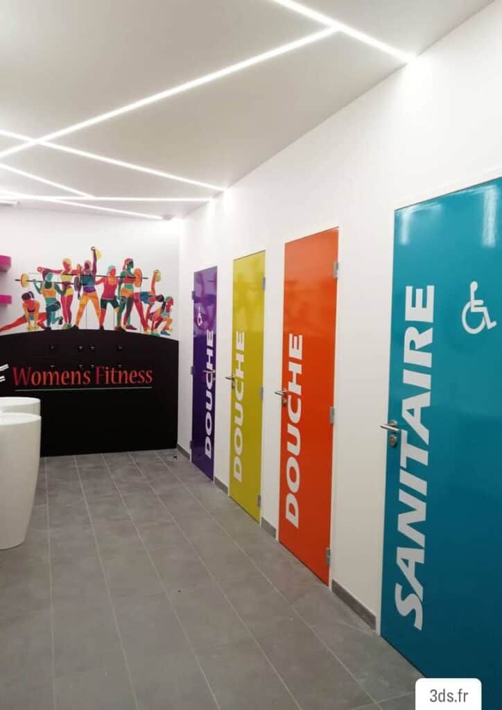 Signalétique Vestiaire Douche Toilettes - Signalétique Sanitaire
