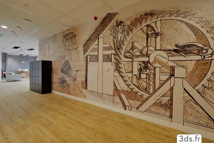 visuel mural imprimé sur mesure décoration bureau