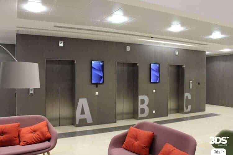 Signalétique intérieure ascenseur accueil entreprise
