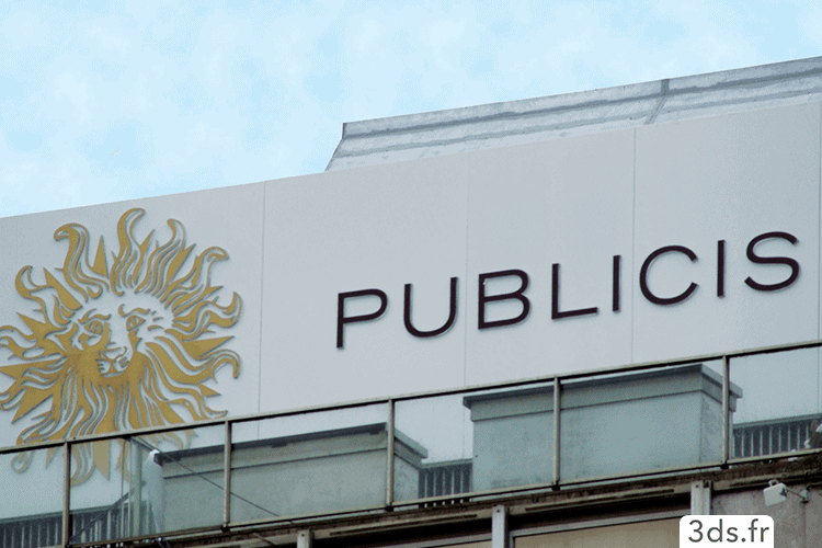 enseigne lettre a lettre et logo sur mesure publicis 2018