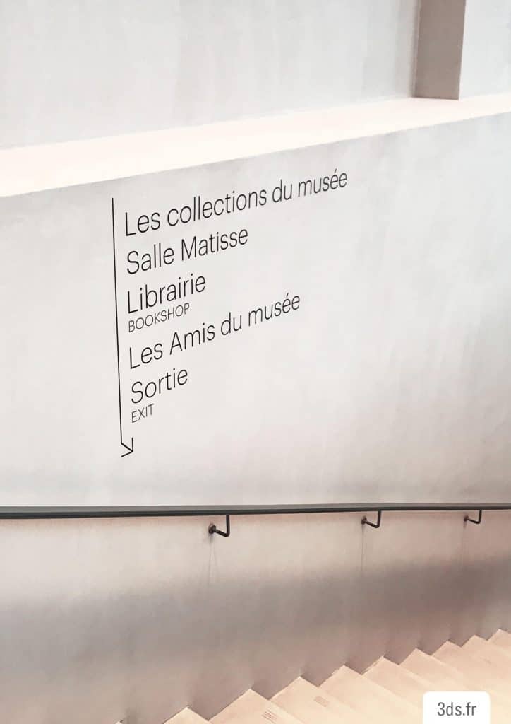 Signalétique directionnelle musée transfert adhésif