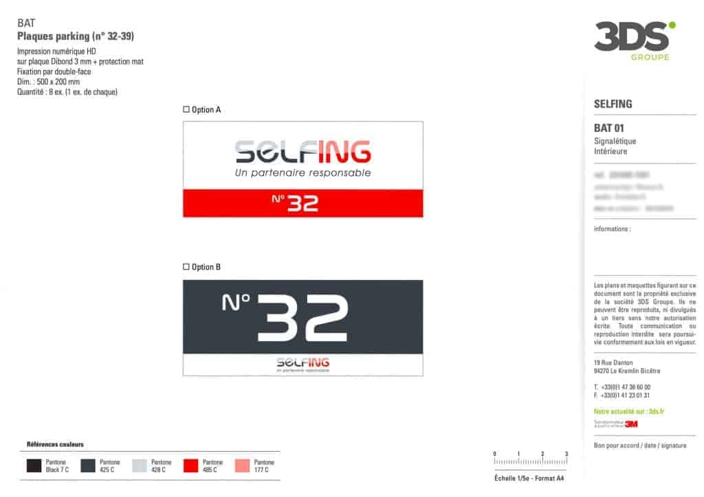 BAT signalétique parking sur mesure