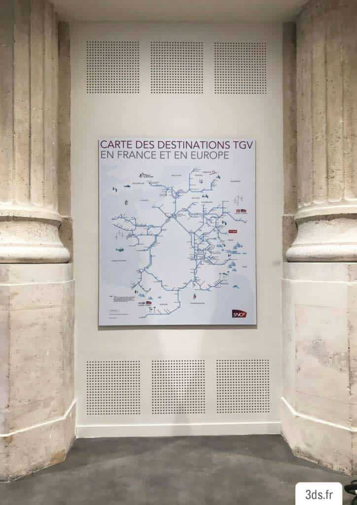 Tableau décoratif carte française SNCF