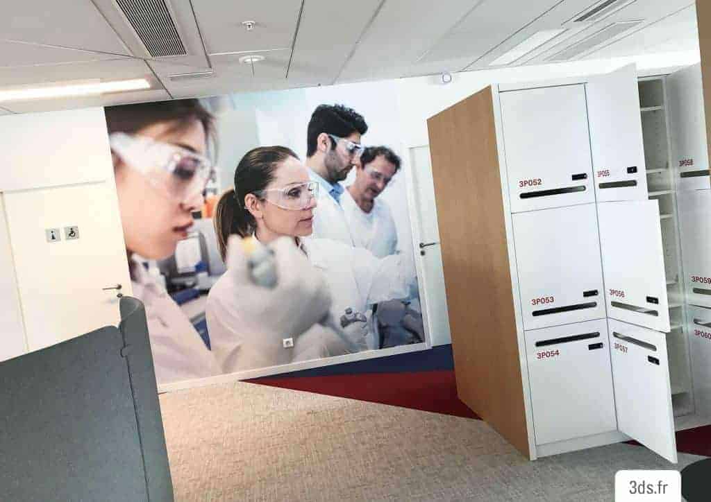 Visuel adhésif impression sur mesure mur entreprise