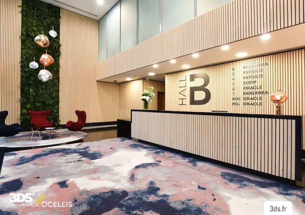 Signalétique intérieure Prix hall accueil adhésif
