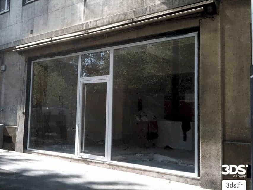 Avant intervention habillage facade magasin