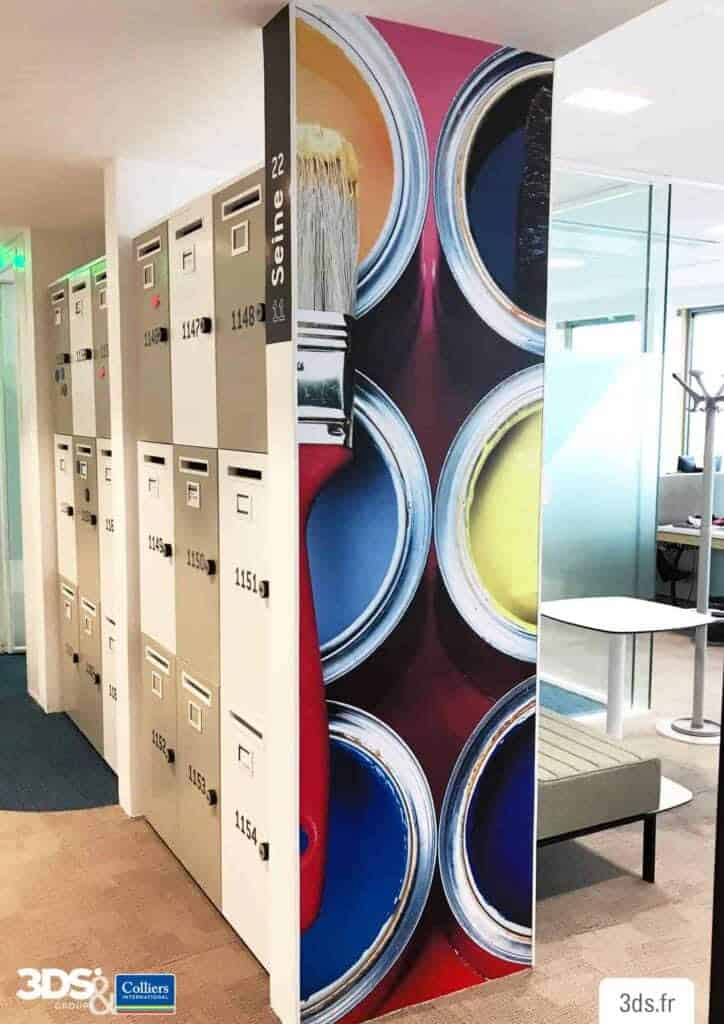 Visuel mur découpé adhésif sur mesure entreprise