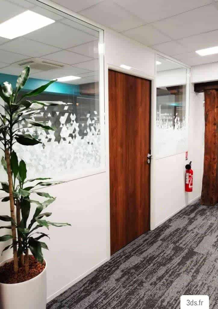 Vitrophanie décorative sur mesure locaux professionnels