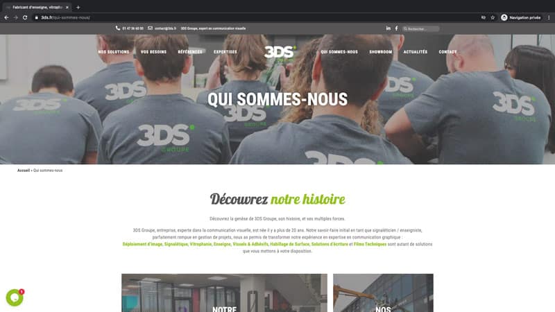 site expert communication visuelle 3DS GROUPE