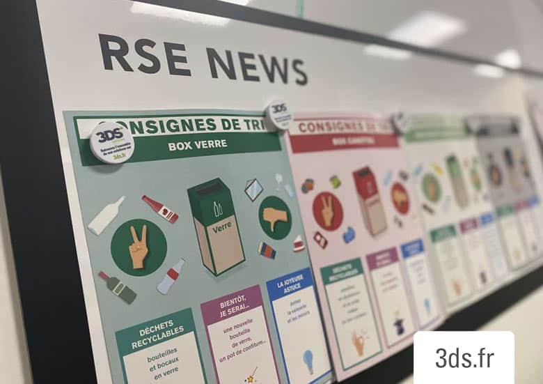 Consigne de trie déchets bureau 3DS Groupe