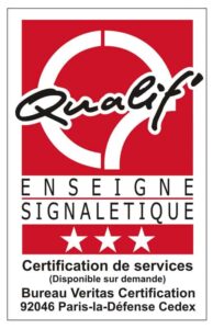 Certification Qualif' Enseigne Signalétique 3 étoiles