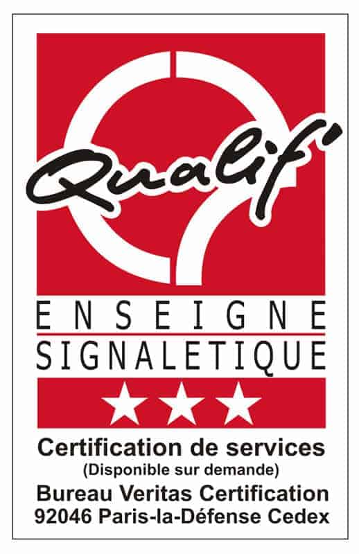 Certification Qualif Enseigne Signalétique 3DS Groupe