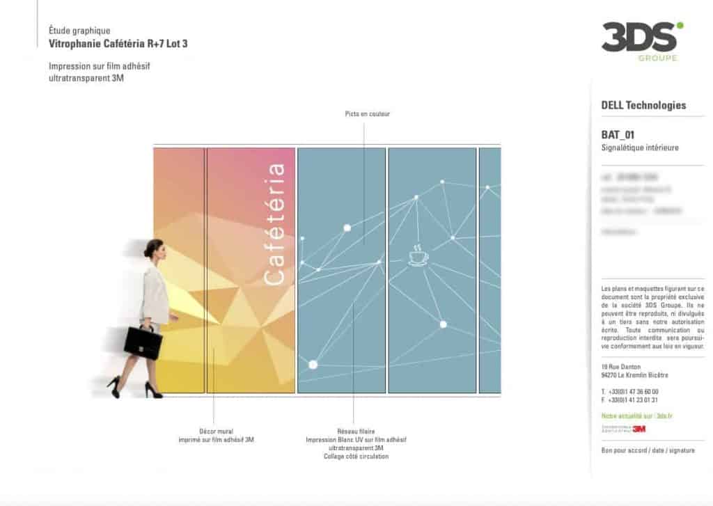 BAT vitrophanie et signalétique DELL grand format
