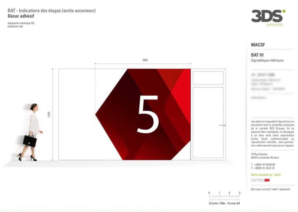 Conception Graphique Réalisation Signalétique Étage Client MACSF