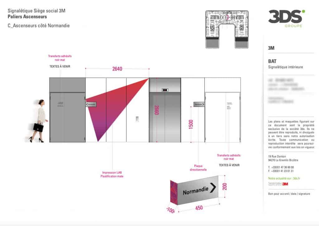 Conception Graphique Signalétique Directionnelle Client Entreprise 3M