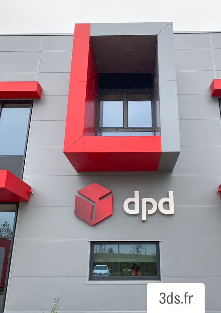 Enseigne DPD grand format - projet de communication visuelle