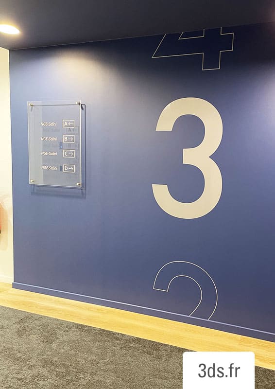 Signalétique Etage sur mesure Grand format