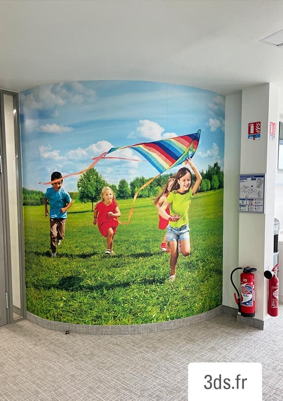 Kubota visuel imprimé mural grand format enfant