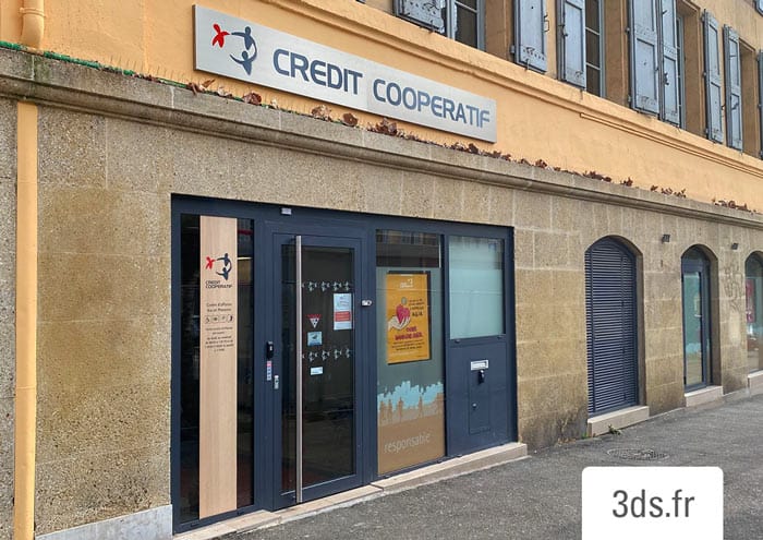 crédit coopératif agence enseigne bandeau