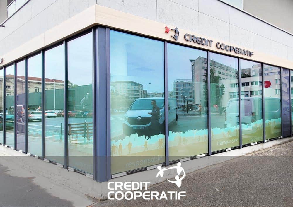 Enseigne sur mesure client CREDIT COOPERATIF