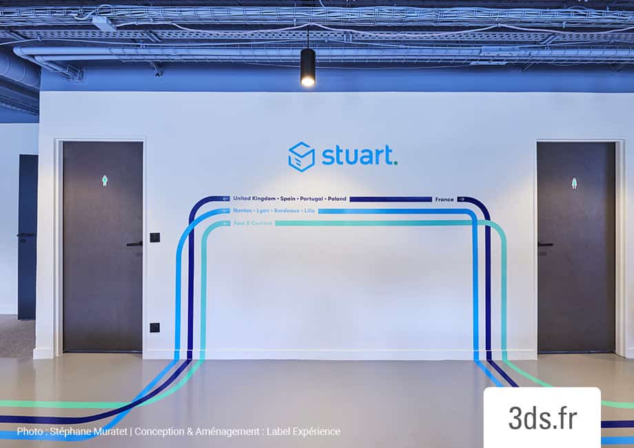 Stuart signalétique directionnelle murale et sol