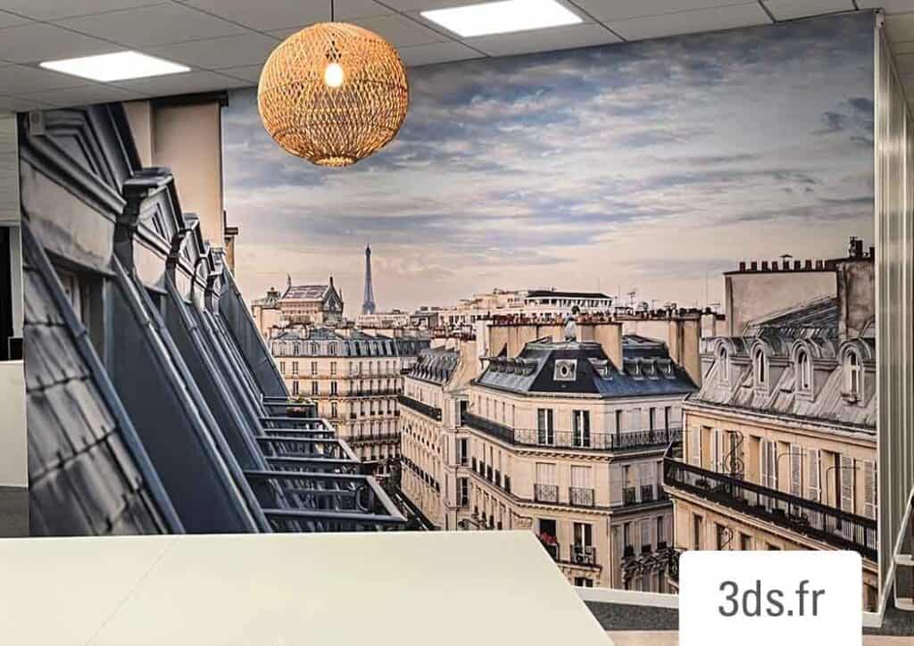 3DS groupe visuel adhesif mural paris trompe oeil immersif