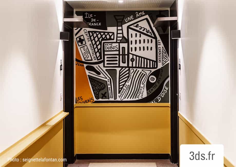 Adhésif mural décoratif couloir 3DS Groupe