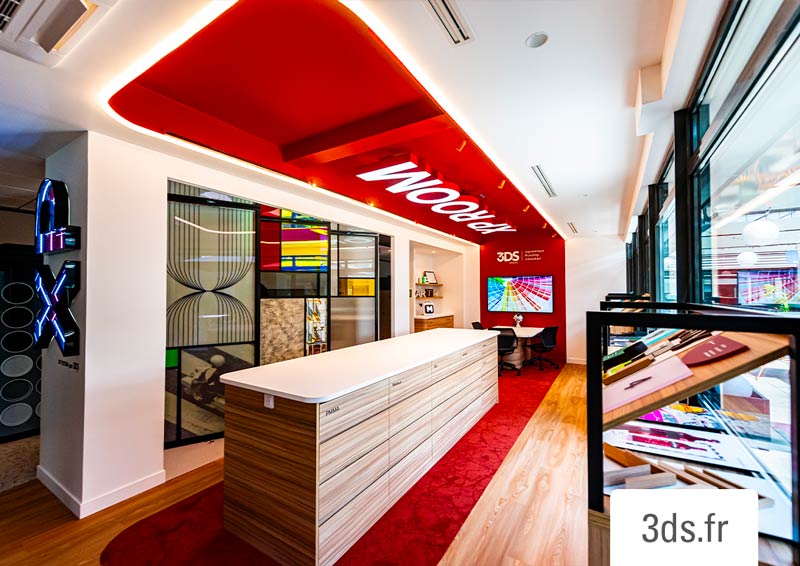 Enseigne Néon et Décoration Mural Showroom 3DS Groupe