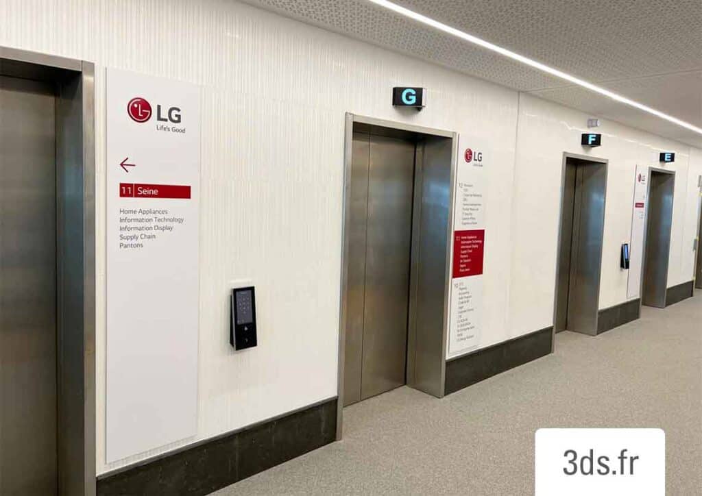 lg signaletique ascenceur plaques directionnelles