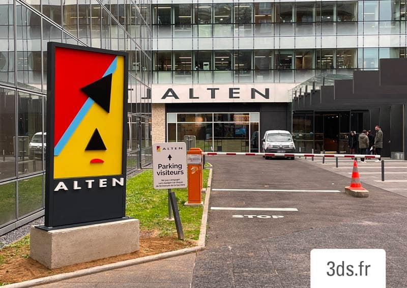 Signaletique Totem Exterieur Alten 3ds Groupe