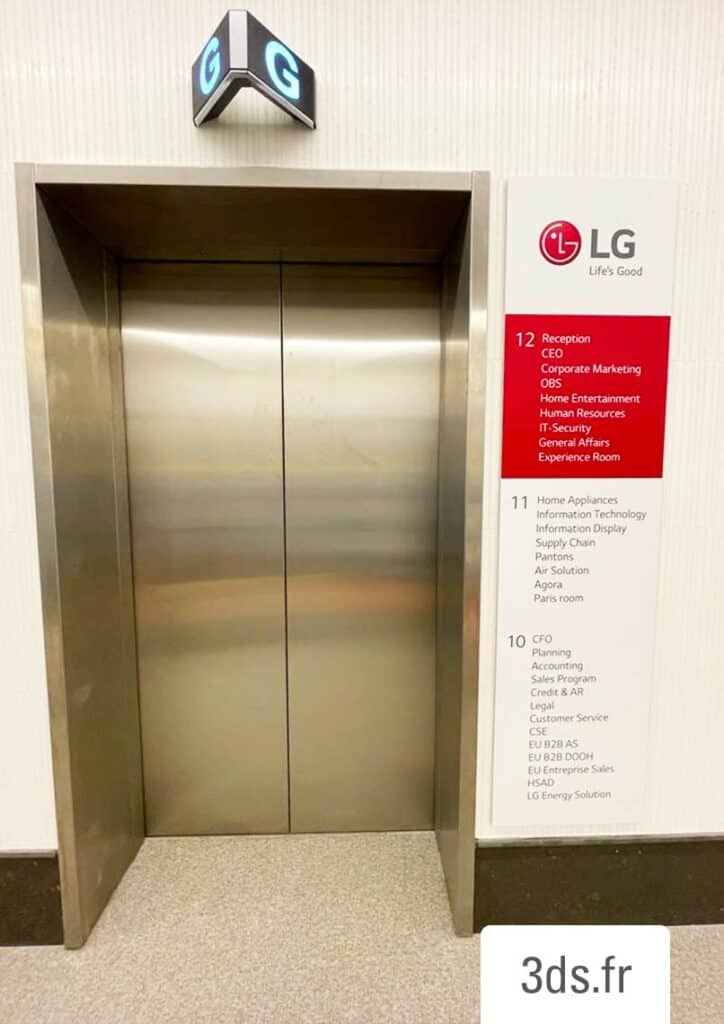 Signaletique Ascenseur 3ds Groupe