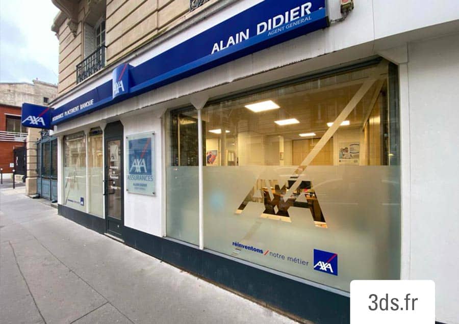 Vitrophanie Confidentielle Facade Axa 3ds Groupe